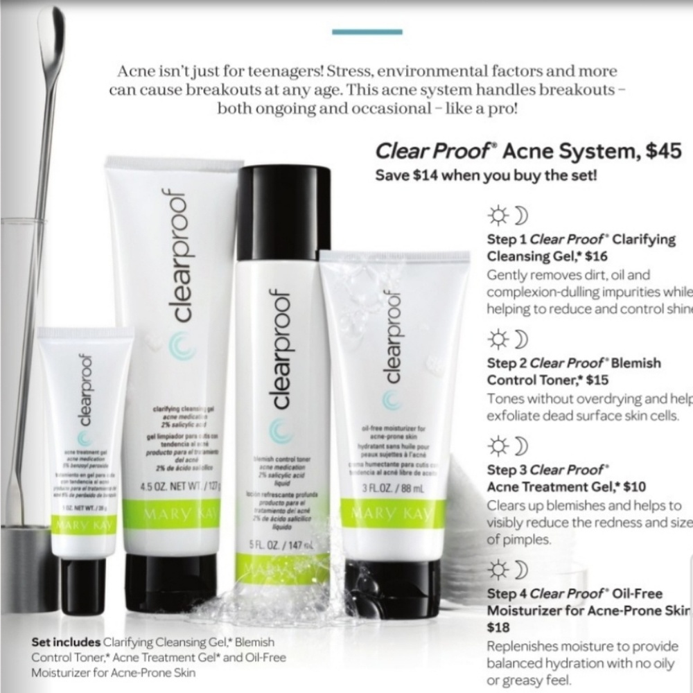 Clear proof Acne set